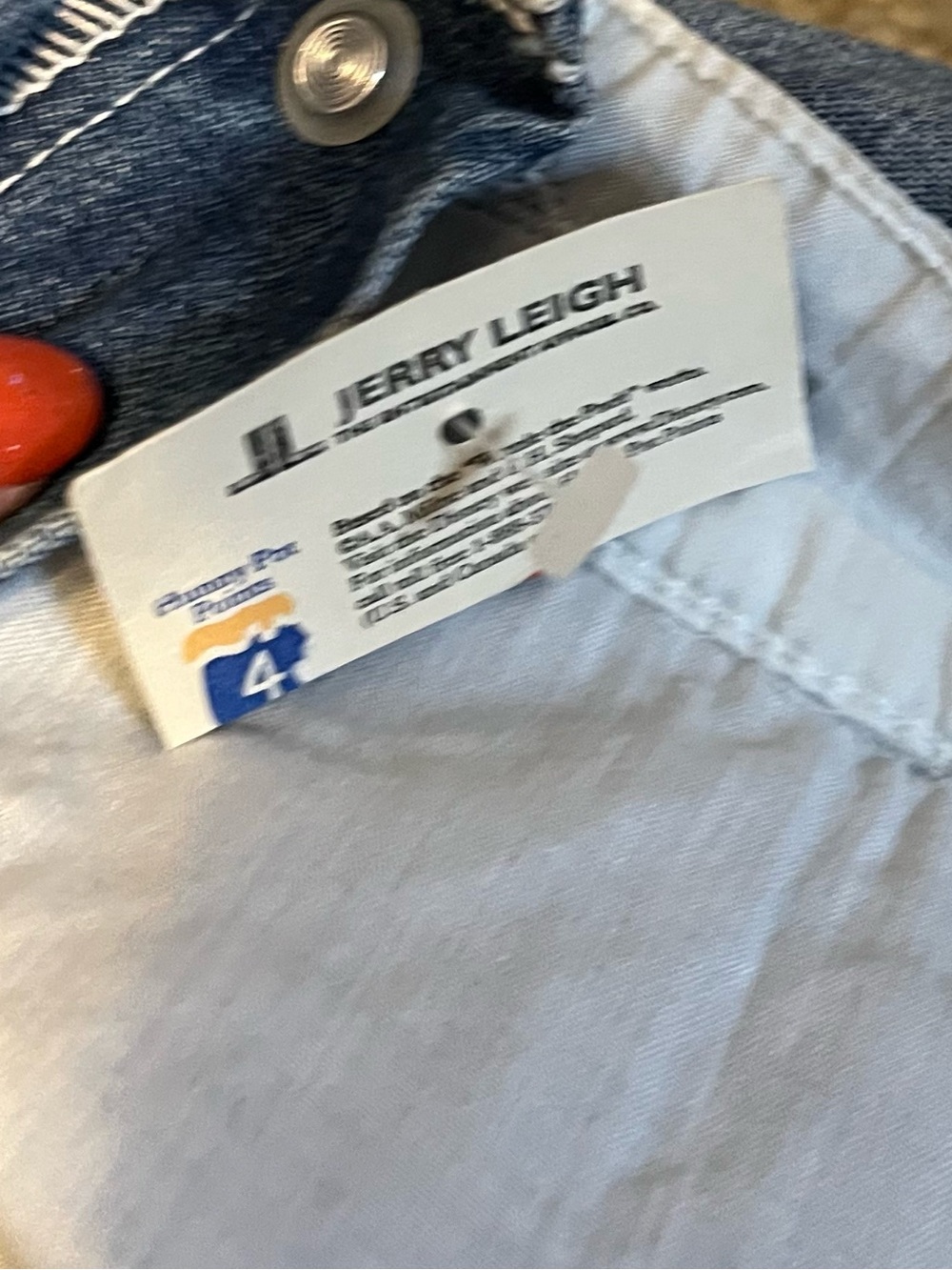 1990’s Jerry Leigh Disney Denim Eeyore Shortalls size M - Picture 9 of 9